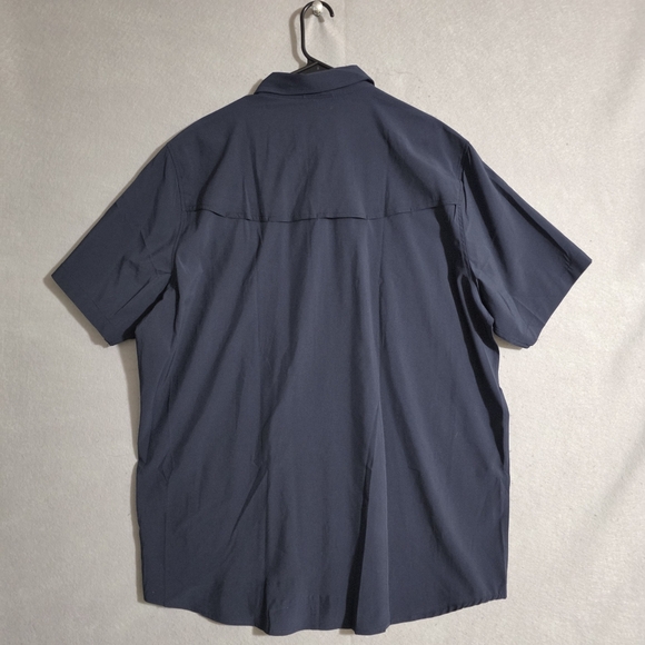 NWT Yee Yee Mens Navy The Maverick Button Up S/S Shirt Vented Size XXL - Picture 7 of 9